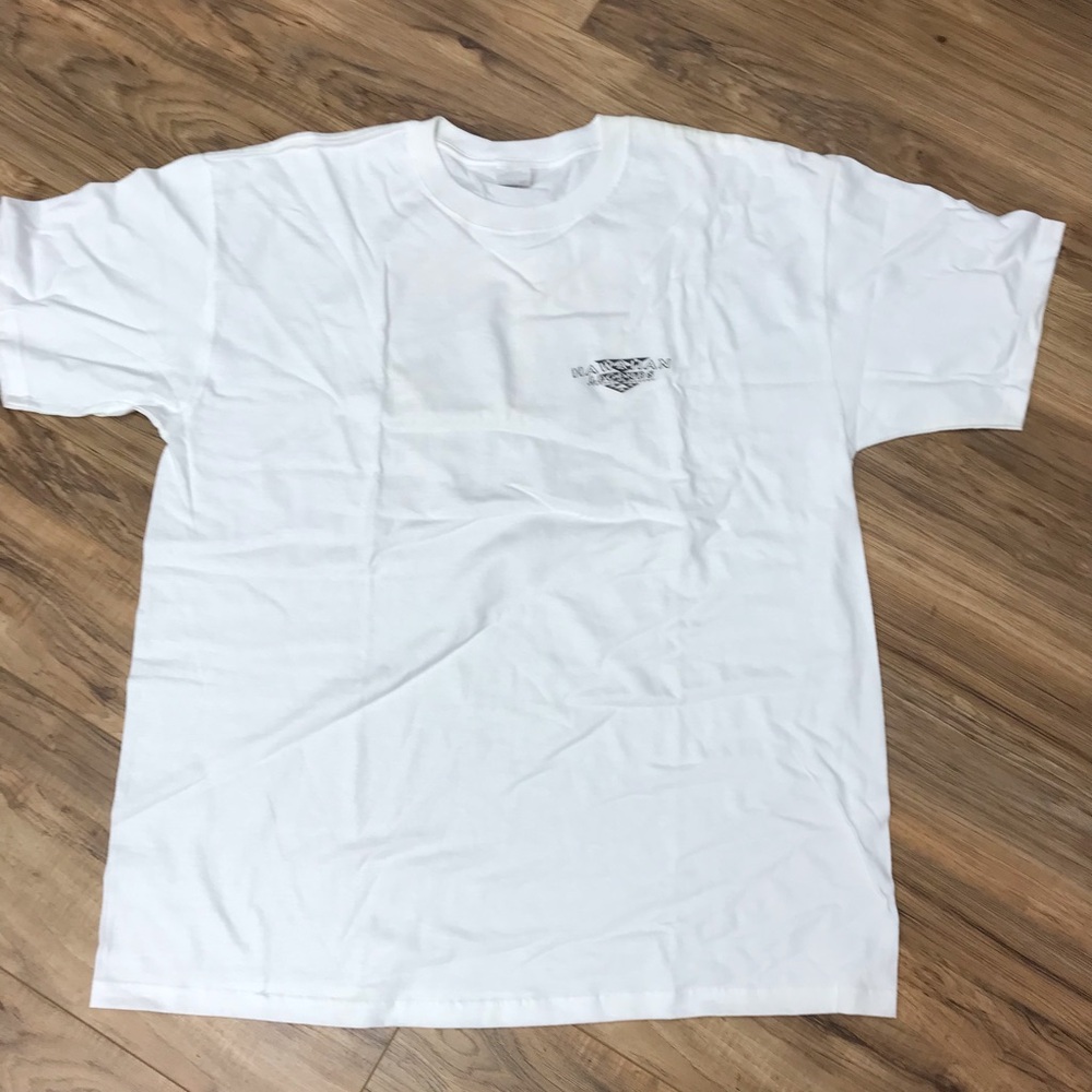 White Short Sleeve Tee with Textured Fabric